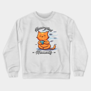 Meow-gical Moments | Cat Drinking Coffee Crewneck Sweatshirt